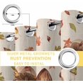 thumbnail image 6 of Fall Mushroom Blackout Curtains for Bedroom/Living Room, Thermal Insulated Kitchen Curtains, Watercolor Maple Leaf Farmhouse Grommet Darkening Window Treatment Drapes 52"x72"x2, 6 of 8