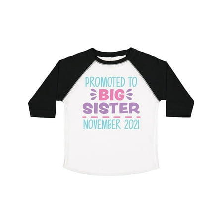 

Inktastic Promoted to Big Sister November 2021 Gift Toddler Toddler Girl T-Shirt