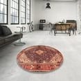 thumbnail image 4 of Ahgly Company Machine Washable Indoor Square Traditional Sunrise Orange Area Rugs, 6' Square, 4 of 7