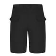 thumbnail image 5 of Cargo Shorts for Men with Zipper Pockets Relaxed Elastic Waist Straight Leg Casual Solid Color Breathable Athletic Golf Short 2025, 5 of 8