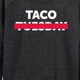 thumbnail image 3 of Instant Message - Taco Tuesday Crossed Out - Women's Lightweight French Terry Long Sleeve Shirt, 3 of 6