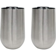XPAC™ 2pc - 16oz Stainless Steel Stem-Less Wine Glass w/Lid