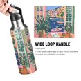 thumbnail image 4 of Yayeee 20oz Insulated Water Bottle Double Wall Stainless Steel with Flip Straw Lid, Green Window, 4 of 7