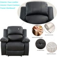 thumbnail image 6 of Bonded Leather Living Room Furniture Set Reclining Sofa Set Loveseat Furniture Sets in Living Room Sofa Recliners (Chair, Black), 6 of 12