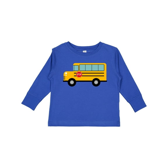 Inktastic School Bus Boys or Girls Long Sleeve Toddler T-Shirt