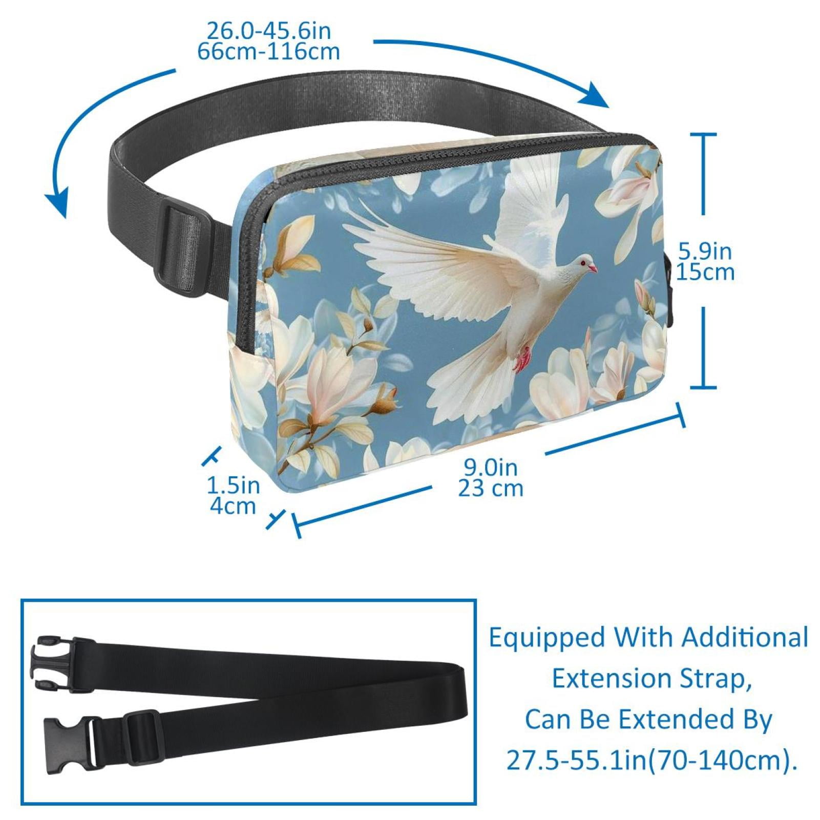Pigeons Money Belt Waist Bag Fanny Pack - Lightweight Adjustable with Extension Strap Unisex