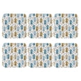 thumbnail image 2 of Fuzoiu Cartoon Poodle Dog Print Leather Coasters Set,Drink Coasters Set of 6,for Tabletop Protection, Durable PVC Coasters,Home Décor and Housewarming Gift,Square, 2 of 7