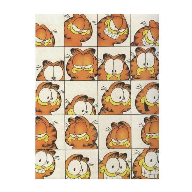 Manta de franela suave y cómoda de Garfield, ligera y cálida, ideal para sofá cama de 152 x 127 cm.