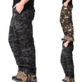 thumbnail image 5 of YOTMKGDO Cargo Pants for Men, Tactical Pants Men, Mens Casual Camouflage Multi Pocket Zipper Buckle Male Cargo Pants Outdoor Pants Tooling Pants, Black XL, 5 of 9