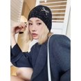 thumbnail image 1 of Sombrero de punto con lazo de Metal coreano para niña, estilo Ins, lindo sombrero Y2K, moda personalizada, cálido, protección para los oídos, Otoño e Invierno, 1 of 5