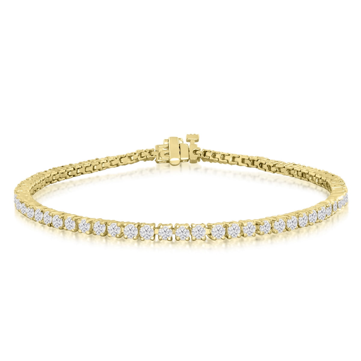 SuperJeweler - 2 3/4 Carat Diamond Tennis Bracelet In 10 Karat Yellow ...