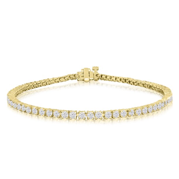 SuperJeweler - 2 3/4 Carat Diamond Tennis Bracelet In 10 Karat Yellow ...