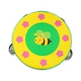 thumbnail image 2 of Tambor de madera, pandereta, tambor de mano, juguete educativo para niños, tambor de percusión de doble fila. 15 centímetros, 2 of 9