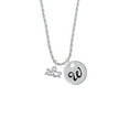 thumbnail image 2 of Delight Jewelry Silvertone Marathon - 26.2 with Pink Crystal Silvertone Script Initial Disc - W - Charm Necklace, 20"+3", 2 of 4