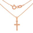 thumbnail image 2 of Cadena y Dije Cruz 1.1 cm Zirconias Oro Rosa Sólido 14k Casa del Anillo, 2 of 3