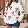 thumbnail image 6 of Jkety Christmas Plush Hoodies Funny Christmas Hoodies for Women Sweaters Long Sleeve Pullover Christmas Crewneck Sweatshirts White,S, 6 of 7