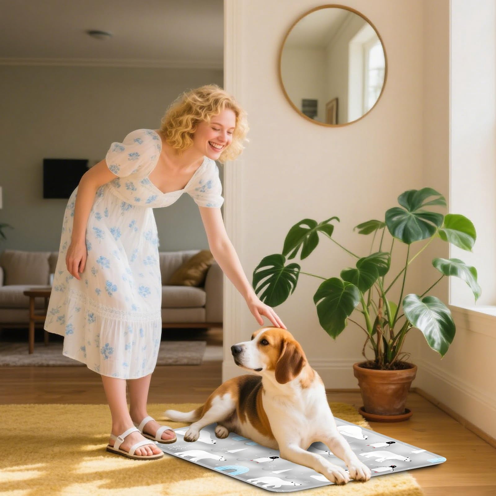 Cooling Pad for Dog,Instant Pet Cool Mat for Puppy,Comfortable Cool Pet Mat for Cat,Washable Dog Cooling Bed for Summer,Suitable for Outdoor Summer Crate Pad