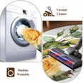 thumbnail image 6 of Yellow Roses Area Rugs 5x7 ft Spring Wreath Watercolor Flowers Washable Rug Non Slip Indoor Carpet Absorbent Floor Mat for Living Room Bedroom Dining Room, 6 of 9