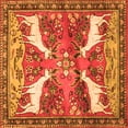 thumbnail image 1 of Ahgly Company Indoor Square Animal Orange Traditional Area Rugs, 5' Square, 1 of 1