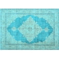 thumbnail image 1 of Ahgly Company Indoor Rectangle Persian Light Blue Traditional Area Rugs, 7' x 9', 1 of 4