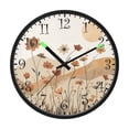thumbnail image 2 of Voice Activated Clock with Glow Light 12 Inch Large Silent Wall Clock Battery Operated for Home Decor Muted Colors Wildflowers, 2 of 8