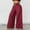 Wine, variant on Women's Pants Under $10 With Pockets High Rise Staright Leg Casual Solid Loose High Waist Fashion Wide Leg Long Pants