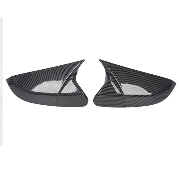 Bull Horn Rear View Mirror Cover Caps For Honda Civic 2016-2020, ABS Side Door Wing Mirror Cap Covers Protect Decorate Exterior Car Accessories-Carbon fiber pattern