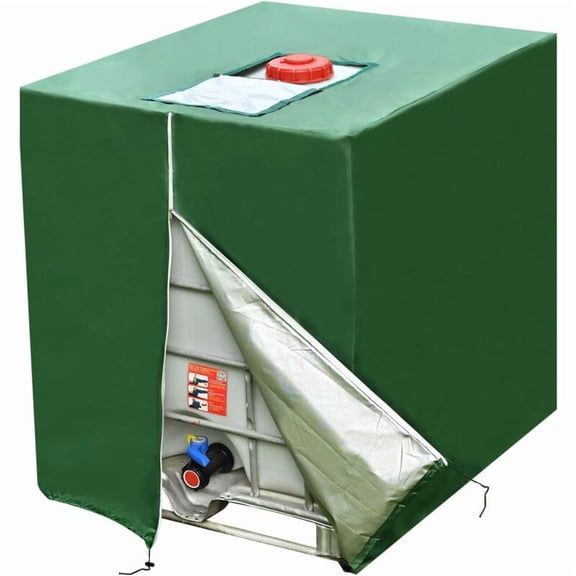1000L Anti UV Tank Cover 420D with Drawstring Zipper IBC Container Cover Water Tank