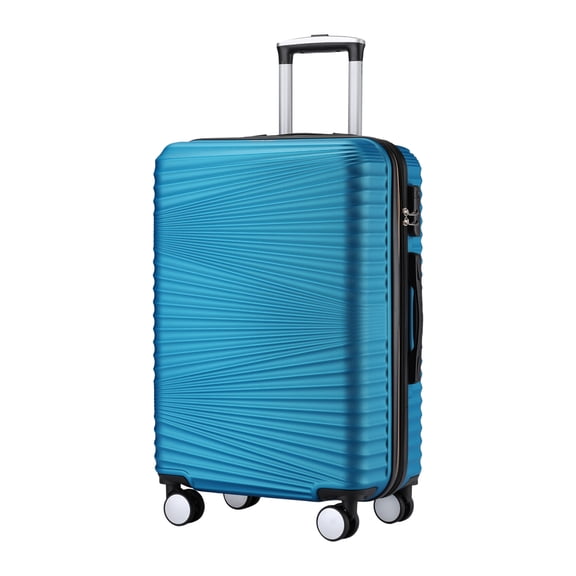 20 Inch Luggage Suitcases with Spinner Wheels Expandable Hardside Luggage Lightweight Suitcase,20" Checked Luggage Blue