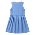thumbnail image 4 of Robes Mini pour Femmes à Col Rond Sans Manches Style Bohème Vacances à Boutons devant Légères Respirantes Coupe Ample Robes, 4 of 7