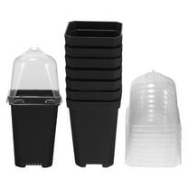 FUTUREORYY Flower Planting Container Plastic Flowerpot Square Home Gardening 8Pcs