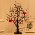 thumbnail image 5 of 2025 LED Vintage Glowing Tree with Cardinals, Lighted Birch Bonsai Table Top Centerpiece for Christmas Decorations, Halloween Table Decor with Red Berries Birds Home Seasonal Display, 5 of 10