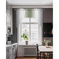 thumbnail image 4 of Gray Green Kitchen Curtains Swag Valance for Windows/Bathroom/Cafe, Modern Gradient Geometric Rod Pocket Drape Panel Swag Curtain Valance for Bedroom/Living Room 55''x36'', 4 of 6