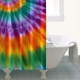 thumbnail image 4 of Colorful Rainbow Tie Dye Spiral Pattern Shower Curtain 36"x72" ,Bathroom Decorative Shower Curtains Set with 12 Hooks,Modern Waterproof Washable Shower Curtain, 4 of 6