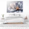 thumbnail image 3 of Mudket Silver Grey Flower Canvas Wall Art, Framed Floral Print, Ready to Hang Wall Decor for Living Room Bedroom, Luxury Modern Artwork - 12"L x 8"W, 3 of 10