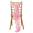thumbnail image 6 of Efavormart 5pcs Chiffon Pink Curly Chair Sashes For Home Wedding Birthday Party Dance Banquet Event Decoration, 6 of 9
