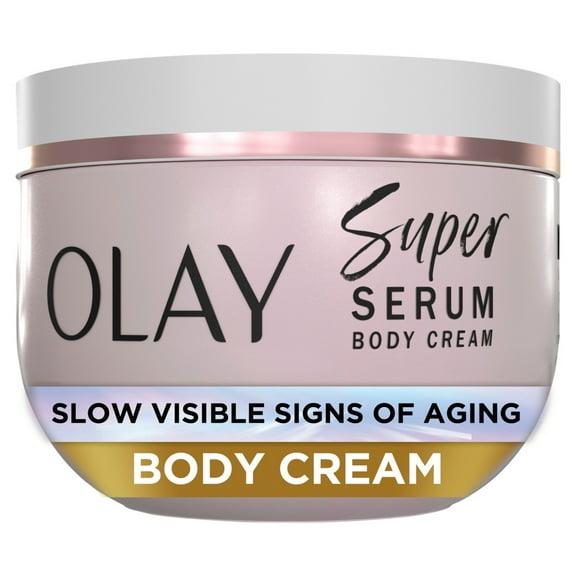 Olay Super Serum Body Cream, 10 fl oz, Rich Moisturizing Cream for Dry Skin with Super Serum Complex to Slow Visible Signs of Aging