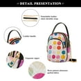 thumbnail image 4 of FORMRS Crossbody Bag for Women Quilted Travel Shoulder Cell Phone Purse with Chain Strap Handbag, Colorful Circles, 4 of 7