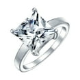 thumbnail image 2 of Bling Jewelry Womens Classic 3CT Princess Cut Solitaire Engagement Ring in Sterling Silver, 2 of 6