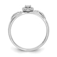 thumbnail image 2 of Solid 14K White Gold Complete Diamond Trio Engagement Ring Size 6 (.12 cttw.), 2 of 8