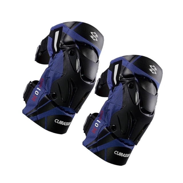 ZheElen 2x Motorcycle Knee Pads K01-3 for Motocross Racing Reflective Dark Blue