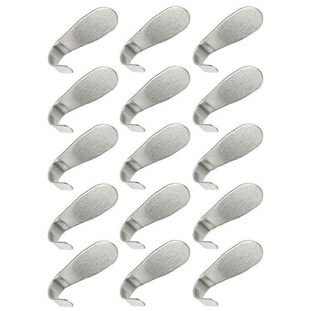 Heavy Duty Punch Wall Hooks 15pcs Multi Purpose Sticky Hangers for Kitchen, Bathroom, Office Storage Organization
