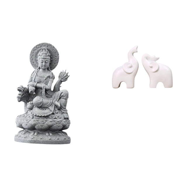 Escultura De Elefante Guan Yin, Centro De Mesa Feng Shui, Decoración única Para El Hogar, Estatua De Buda Femenina Para Pasillo Interior, Entrada, Oficina Y Dormitorio.