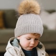 thumbnail image 5 of LIZENG Kids Winter Hat Toddler Knitted with Pom Poms for Baby Girls Boys Cute Soft Solid Warm Hats for Cold 8 Hat, 5 of 5
