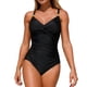 thumbnail image 2 of Traje de baño de una pieza para mujer, conjuntos de bikini para mujer, traje de baño de bikini sin mangas con cuello en V liso para mujer, traje de baño con relleno push-up, traje de baño de talla gra, 2 of 5