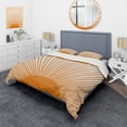 thumbnail image 1 of Designart 'Orange Sun Print III' Moderno Juego de Funda Nórdica, 1 of 5
