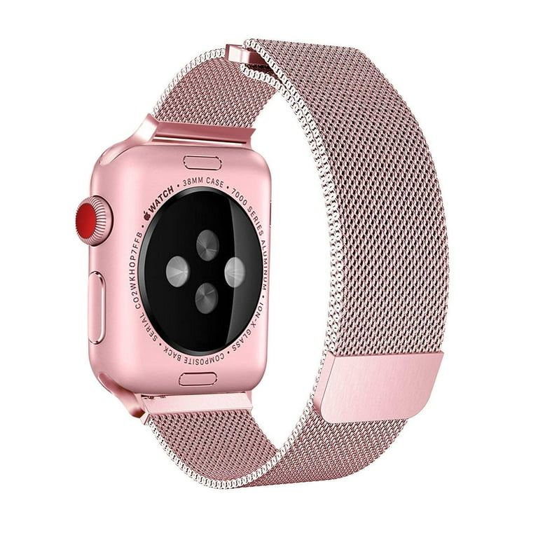 Black White Pink Color Blocks Apple Watch Band by speckled