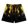 thumbnail image 4 of Beach Shorts for Men, Fast-Drying Polyester Swim Trunks with Flame Print, Lightweight Summer Casual Wear, Elastic Waistband, Side Pockets, UPF Protection, 4 of 9