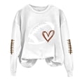 thumbnail image 3 of Baberdicy Sweatshirt for Women Funny Football Shirts for Women Football Mom Sweatshirt Women's Crewneck Sweatshirt Pullover Sweaters for Women White, 3 of 5