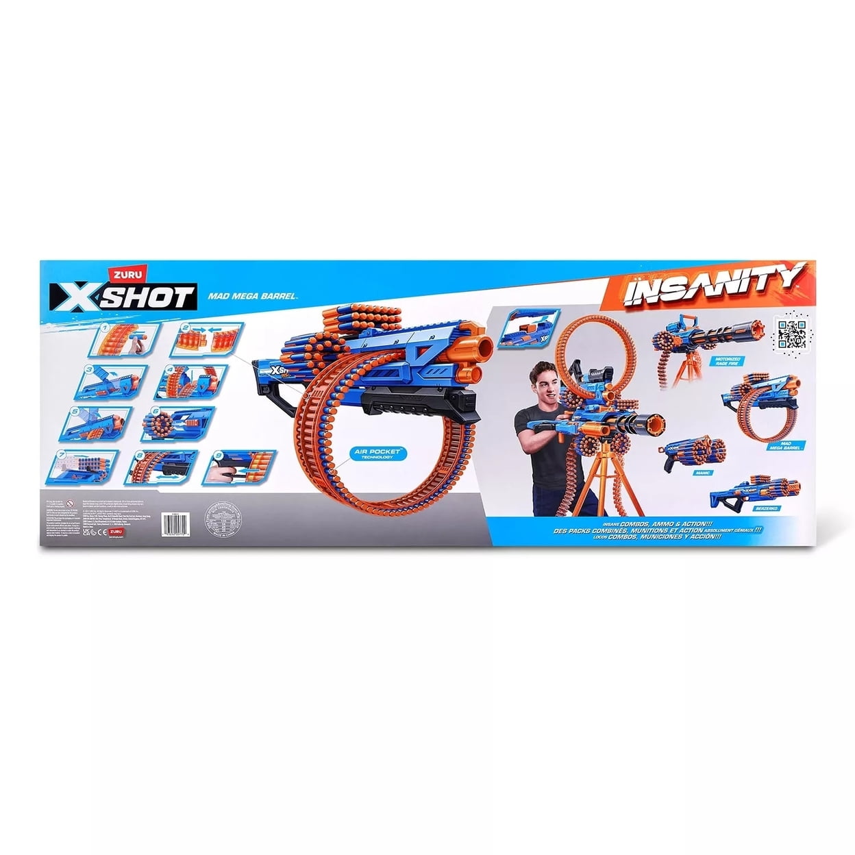 NEW X-Shot Insanity Mad Mega Barrel Nerf Blaster